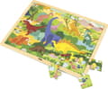 Miniatyrbilde 3 av 3: Viga Viga 44584 Puslespill på en blokk, 48 elementer - lær om dinosaurer