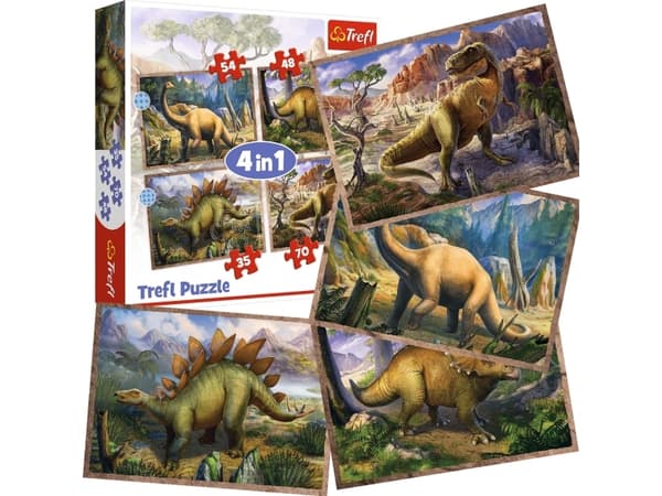Puzzle 4-in-1 Utelias dinosaurus