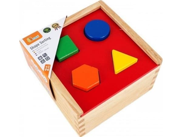 Viga Toys Puinen muoto lajittelija Värilliset hahmot Viga Toys