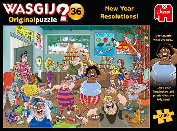 Wasgij Original 36 New Year Resolutions! Pussel 1000 bitar, Jumbo