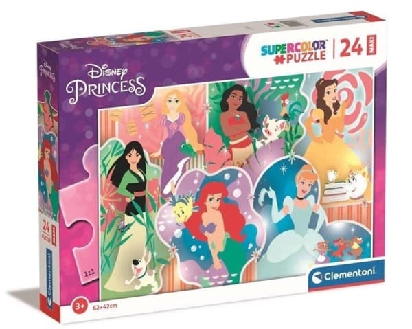 Clementoni-puslespill 24 deler MAXI, Disney-prinsesser