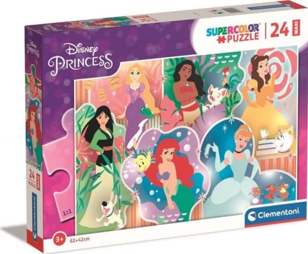 Clementoni-puslespill 24 deler MAXI, Disney-prinsesser