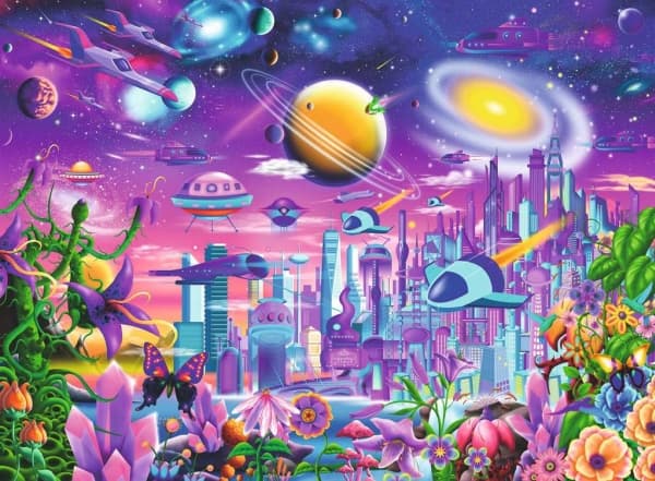 Ravensburger Cosmic City, 200 kpl, Fantasia, 8 vuosi/vuosia