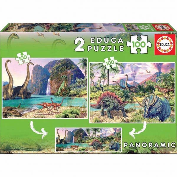 Educa Dino World Pussel 2x100 bitar