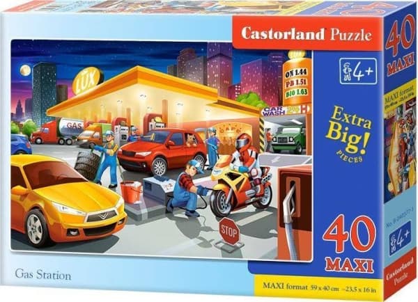 Castorland Puzzle 40 maxi - Bensinstasjon CASTOR