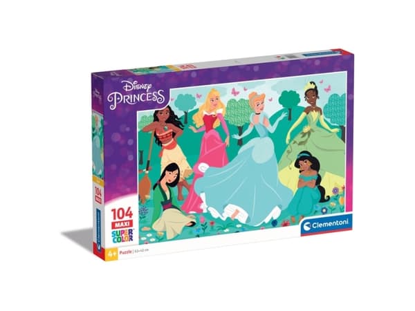 Clementoni Supercolor Disney Princess, 104 styck, Tecknade serier, 4 År