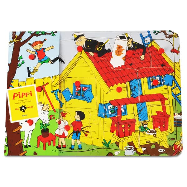 Knottepuslespill i tre, Pippi, 12 brikker