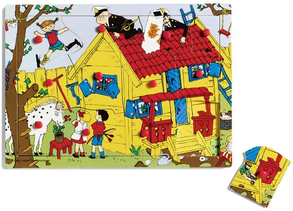 Knottepuslespill i tre, Pippi, 12 brikker