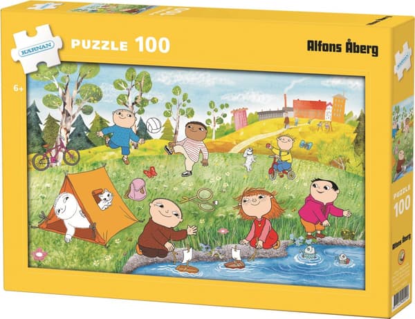 Alfons Åberg Vennepuslespill 100 brikker Kjernen
