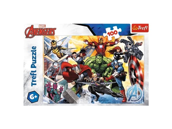 Trefl The power of the Avengers, 100 styck, Tecknade serier, 6 År