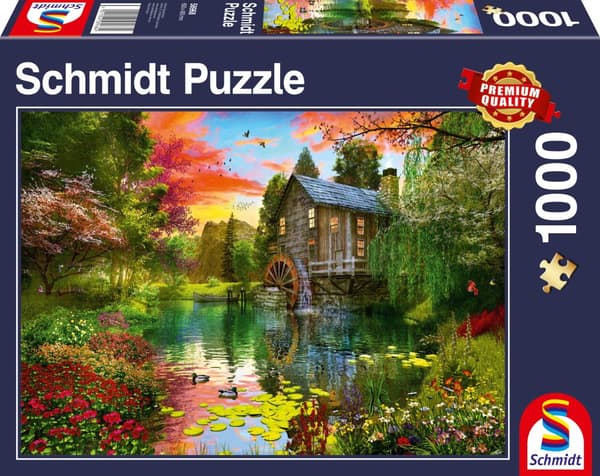 The watermill Puslespill 1000 brikker Schmidt