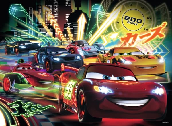 Ravensburger Cars Neon Pussel 100 styck Tecknade serier