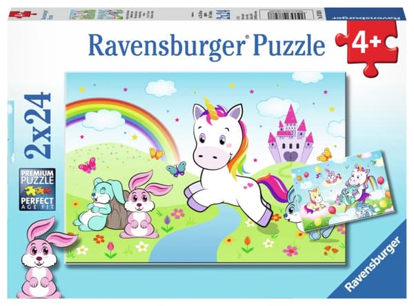 Enhjørning Puslespill 2x24 brikker Ravensburger