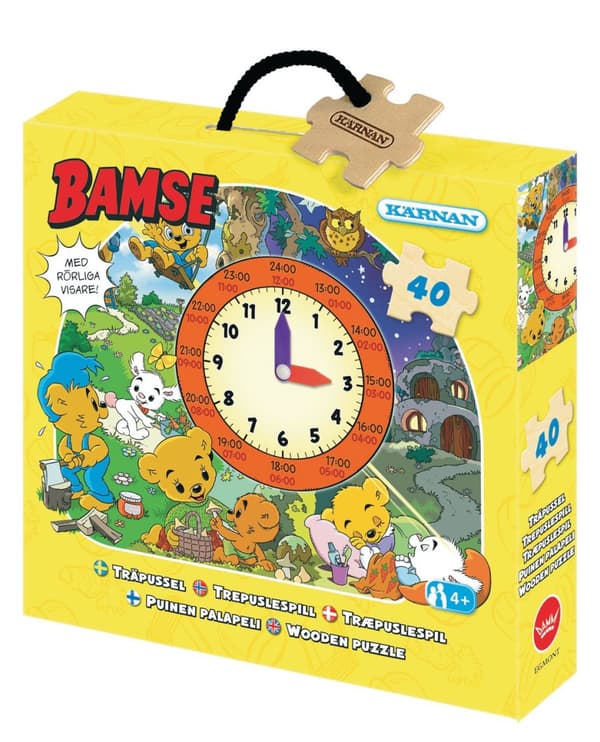 Pussel Bamse Klockan 40 bitar
