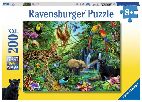 Ravensburger XXL - Eläimet viidakossa - puslespil - 200 kpl