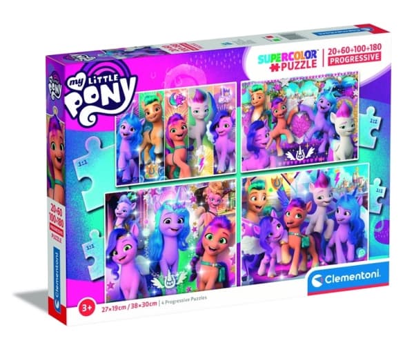 Clementoni Puzzle 20+60+100+180 Super Kolor My Little Pony