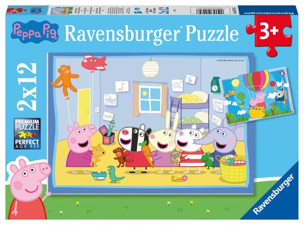 Peppa Gris eventyr Puslespill 2x12 brikker Ravensburger