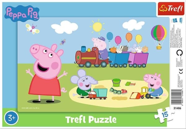 Trefl Pusselram Peppa Pig jolly train 15 element