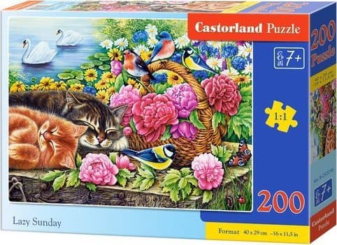 Castorland Puzzle 200 Laiska sunnuntai CASTOR