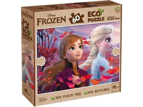 Dobbeltsidig puslespill 60 biter eco Frozen. Frosset 91881 LISCIANI