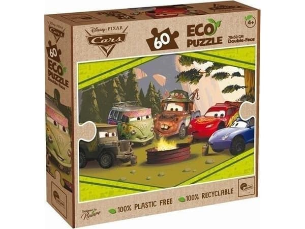 Lisciani LISCIANI LISCIANI DISNEY PUZZLE ECO TWO-SIDED CARS 60 EL.