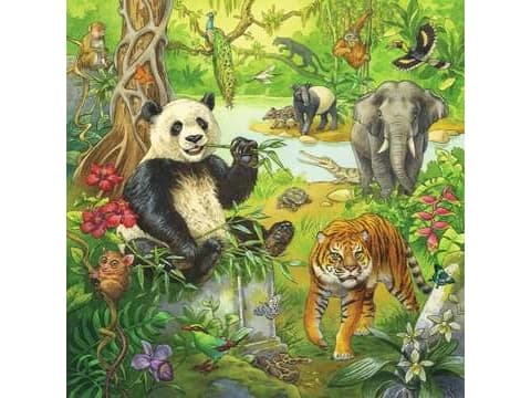 Ravensburger 5180 palapeli Kuviopalapeli 49 kpl Eläimet