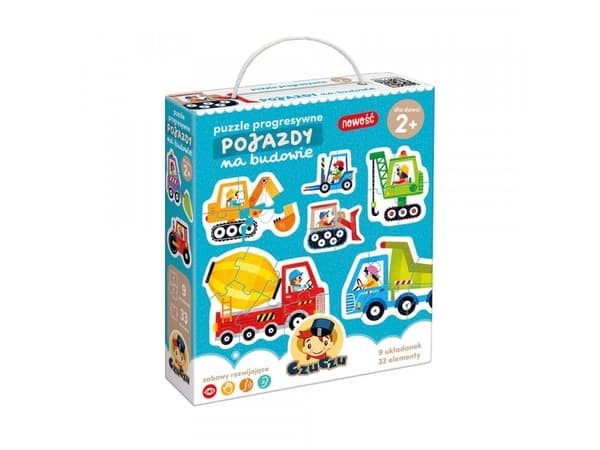 CzuCzu Progressive Puzzle Vehicles at the construction site 2+