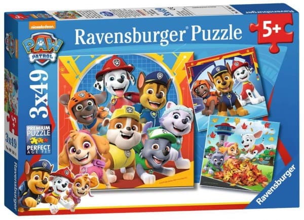 Ravensburger RVSB4 Ravensburger UK 5048 Ravensburger Paw Patrol 3 x 49 st..,
