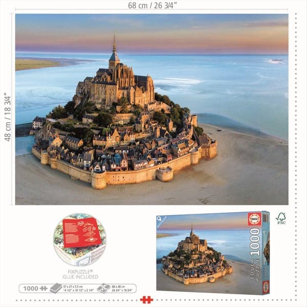 Educa World from the air Mont-Saint-Michel Puzzle 1000 pieces 19262