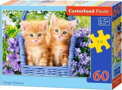 Castorland Puzzle 60 ingefær kattunger CASTOR