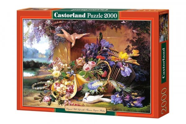 Pussel 2000 bitar Elegant stilleben med blommor, Eugene Bidau