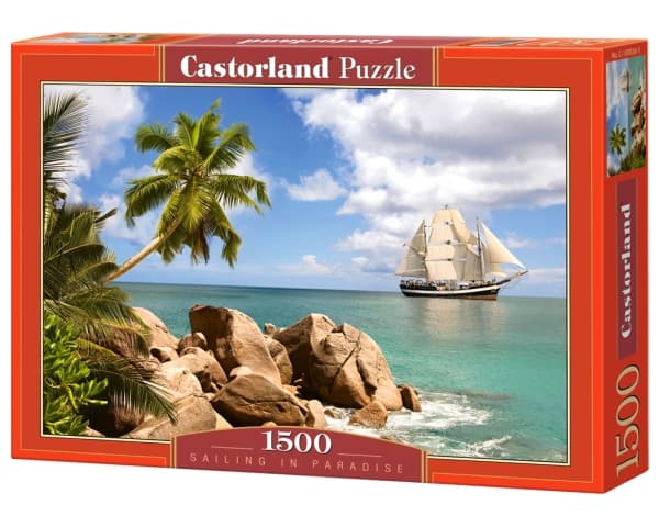 Castorland Sailing in Paradise 1500 pcs, 1500 styck, Liggande, 9 År
