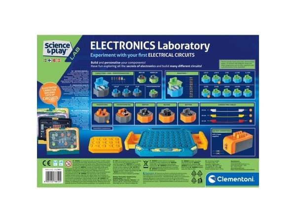 Clementoni Science & Play Electronics Laboratory, Koepakkaus, Sähkö, 8 vuosi/vuosia, Valikoidut värit