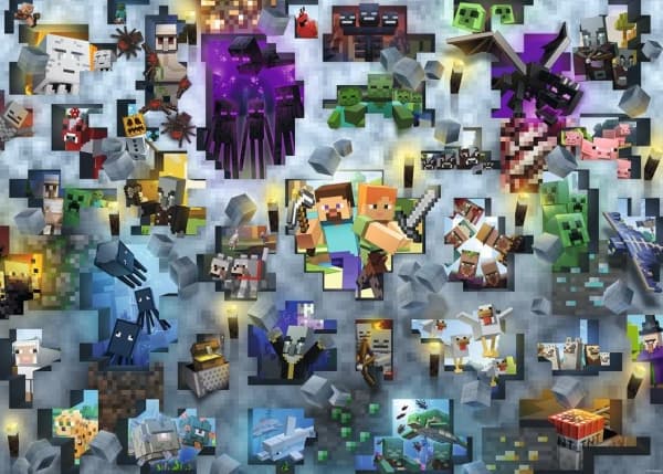 Ravensburger Minecraft, 1000 stykker, Video spill, 12 år