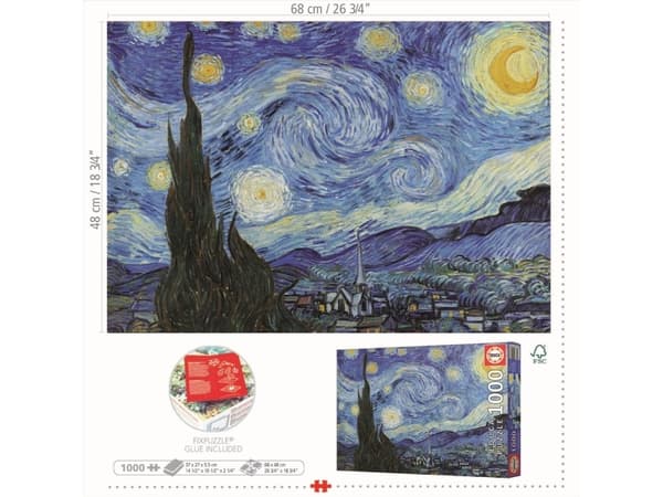 Educa 1000 The Starry Night, Vincent Van Gogh
