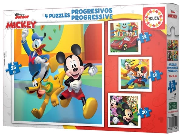 Educa 12-16-20-25 Progressive Mickey & Friends