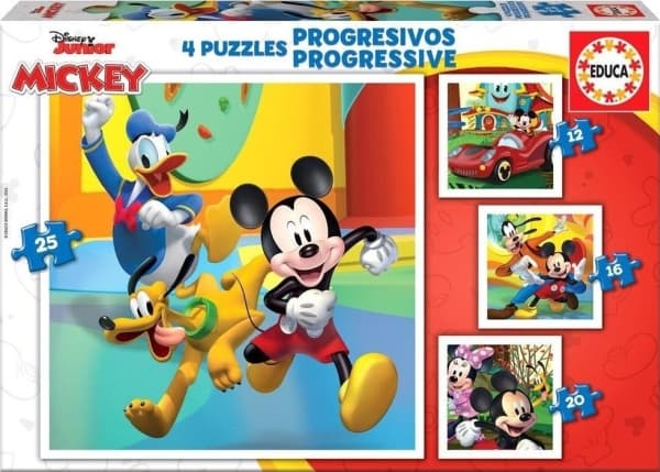 Educa 12-16-20-25 Progressive Mickey & Friends