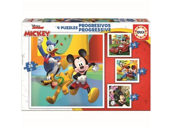 Educa 12-16-20-25 Progressive Mickey & Friends