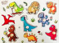 Miniatyrbilde 1 av 2: Smily Play Puslespill puslespill i tre Dinosaurer Smily Play