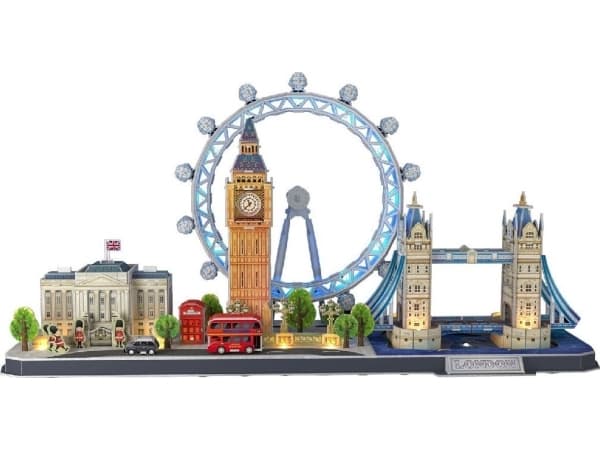 CubicFun City Line London LED, 107 styck, Byggnader, 10 År
