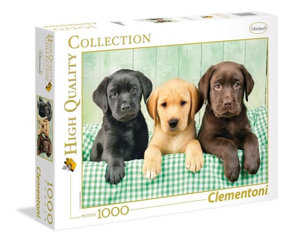 Clementoni High Quality Collection Pussel 3 Labradorer, 1000 Bitar