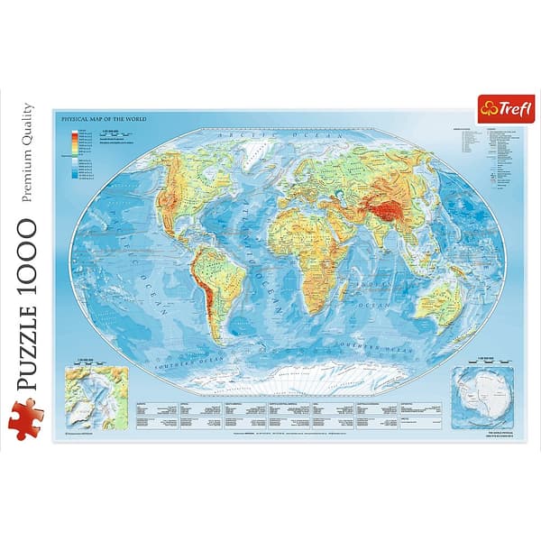 Trefl Pussel Map Of The World, 1000 Bitar