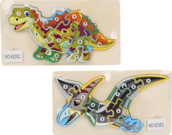 Trifox Dinosaurpuslespill MIX i tre