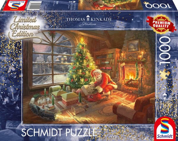 Santa Claus Is Here! Thomas Kinkade Pussel 1000 bitar Schmidt