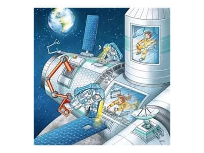 Ravensburger - Tom & Mia Go on a Space Mission - puslespill - 49 deler