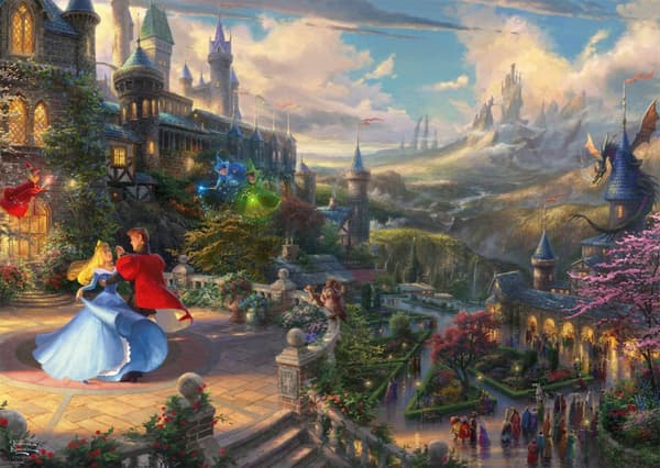 Disney Sleeping Beauty Dancing Thomas Kinkade Puslespill 1000 brikker Schmidt
