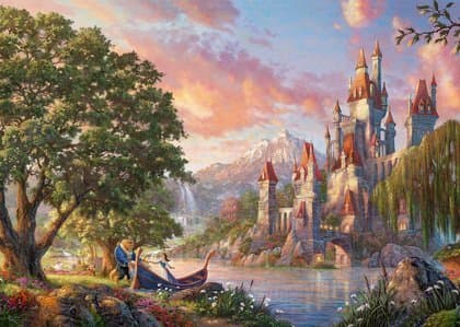 Schmidt Spiele Thomas Kinkade Studios: Disney Dreams Collections - Belle’s Magical World, 3000 kpl, Sarjakuvat, 12 vuosi/vuosia