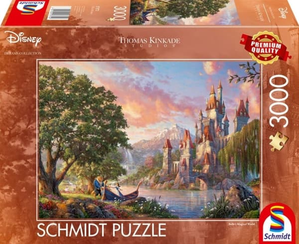 Schmidt Spiele Thomas Kinkade Studios: Disney Dreams Collections - Belle’s Magical World, 3000 kpl, Sarjakuvat, 12 vuosi/vuosia