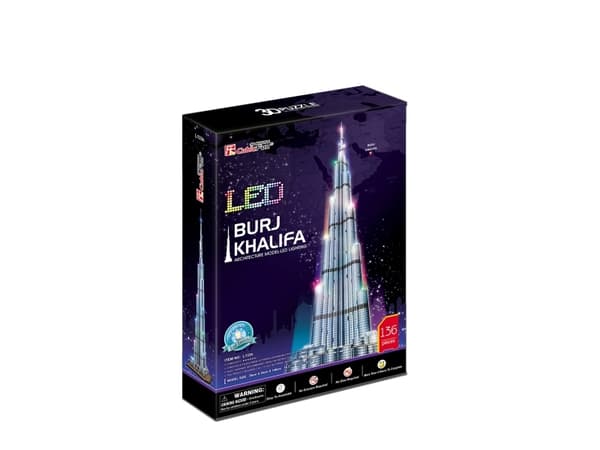 CubicFun Burj Khalifa LED, 136 stykker, Bygninger