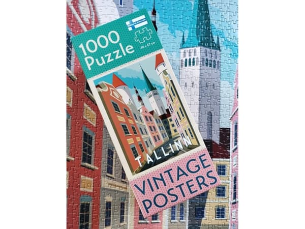 Tactic Puzzle Lovers Vintage plakater Tallinn 1000 stk puslespill